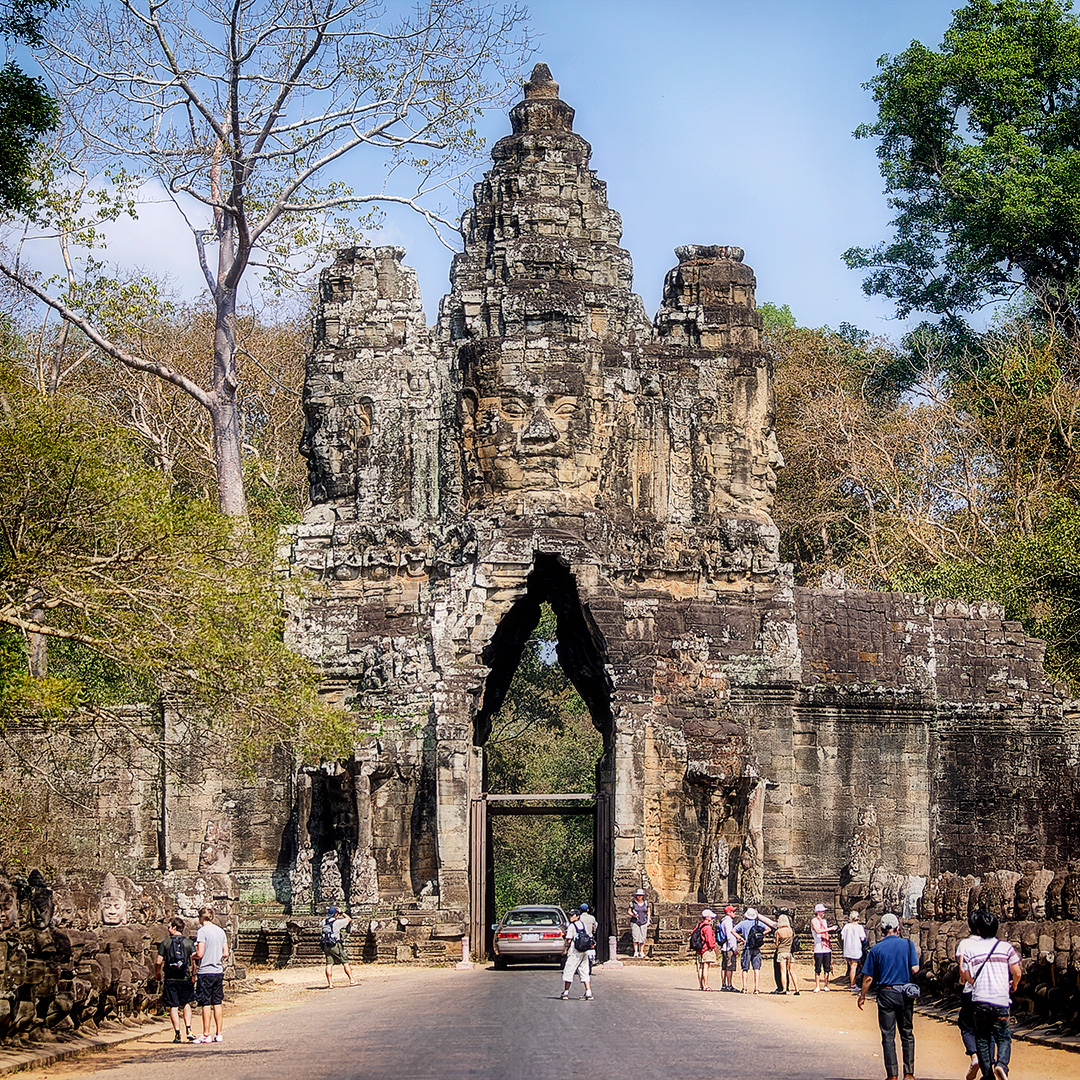 The south gate of Angkor Thom