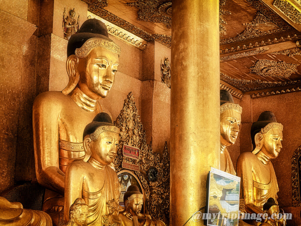 Buddha statues at Shwedagon Pagoda P.1(3)